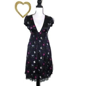 Free People Blue Oriental Flower Dress Size 4